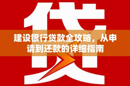望奎建设银行贷款全攻略，从申请到还款的详细指南