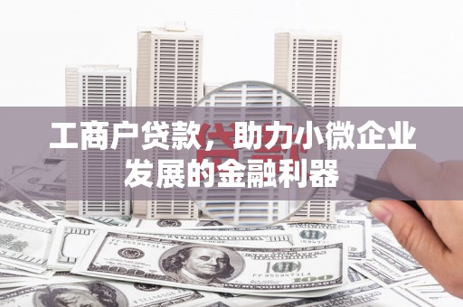 望奎工商户贷款，助力小微企业发展的金融利器