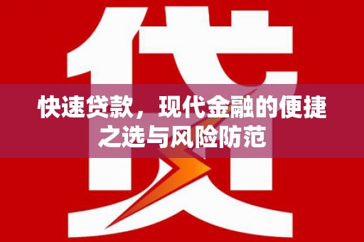 望奎快速贷款，现代金融的便捷之选与风险防范