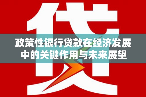 望奎政策性银行贷款在经济发展中的关键作用与未来展望