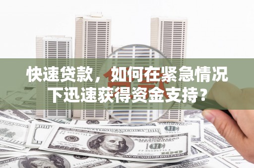 望奎快速贷款，如何在紧急情况下迅速获得资金支持？