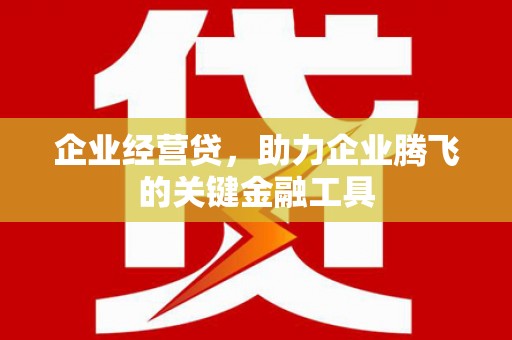 望奎企业经营贷，助力企业腾飞的关键金融工具