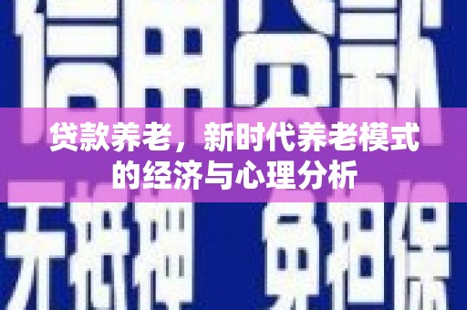 望奎贷款养老，新时代养老模式的经济与心理分析