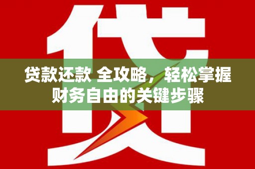 望奎贷款还款 全攻略，轻松掌握财务自由的关键步骤