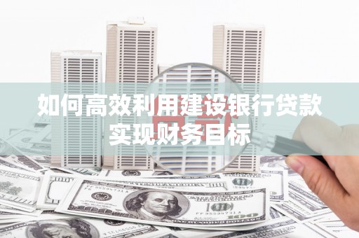 望奎如何高效利用建设银行贷款实现财务目标