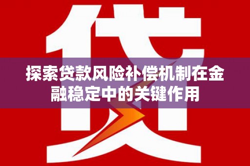 望奎探索贷款风险补偿机制在金融稳定中的关键作用