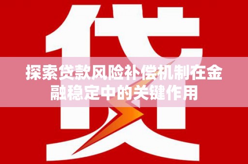 望奎探索贷款风险补偿机制在金融稳定中的关键作用