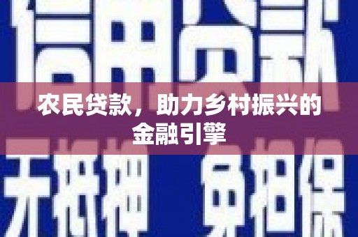 望奎农民贷款，助力乡村振兴的金融引擎