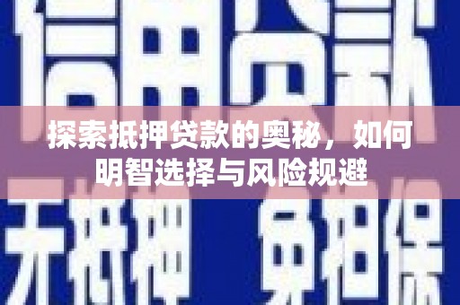 望奎探索抵押贷款的奥秘，如何明智选择与风险规避