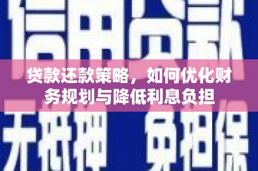 望奎贷款还款策略，如何优化财务规划与降低利息负担