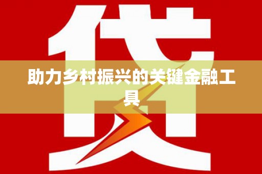 望奎助力乡村振兴的关键金融工具