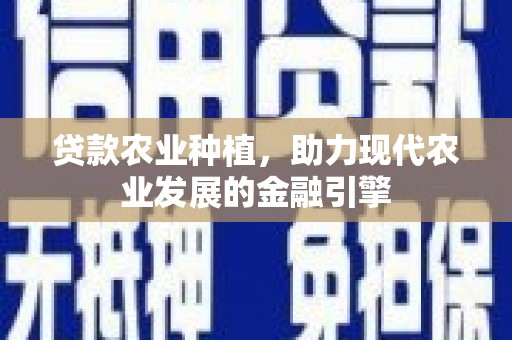望奎贷款农业种植，助力现代农业发展的金融引擎