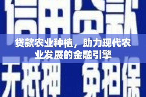 望奎贷款农业种植，助力现代农业发展的金融引擎