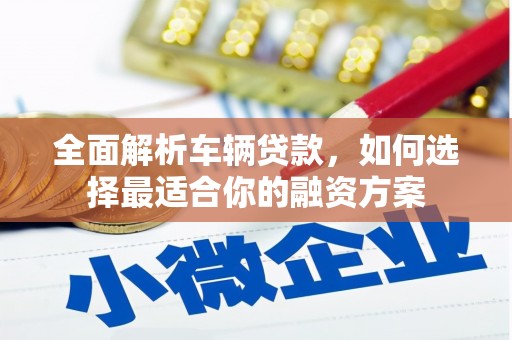 望奎全面解析车辆贷款，如何选择最适合你的融资方案
