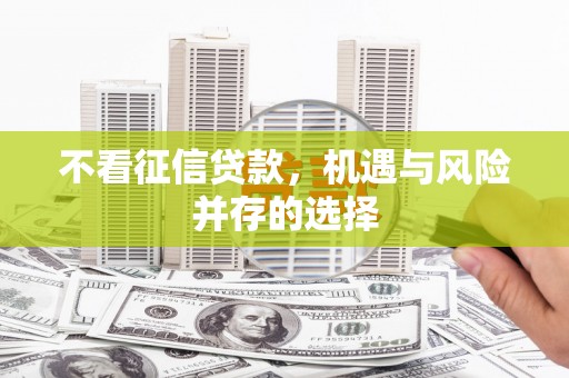 望奎不看征信贷款，机遇与风险并存的选择